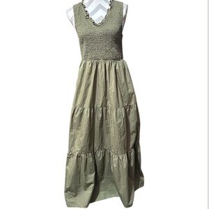 41 Hawthorn Olive Green Maxi Dress Womes Size Large